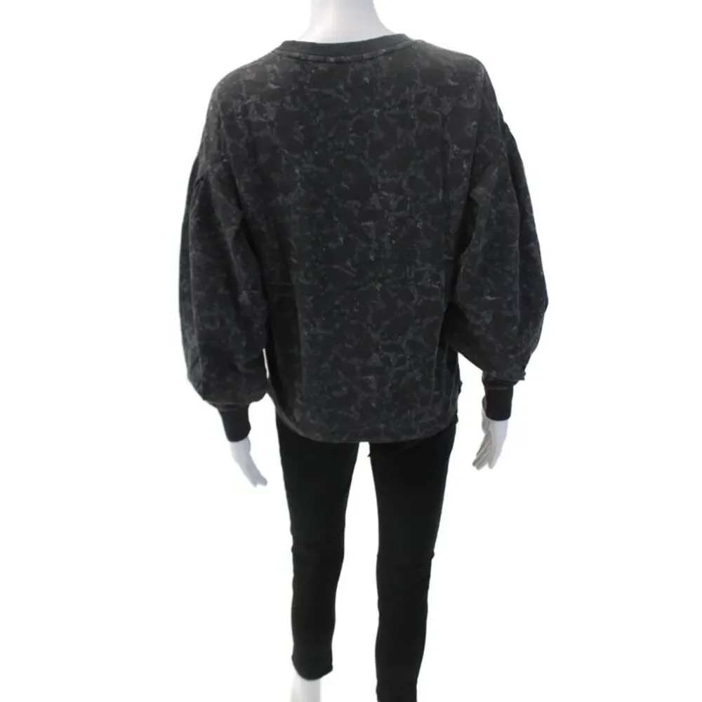 Z Supply Womens Cotton Long Sleeve Round Neck Knit Sweater Gray Size XS